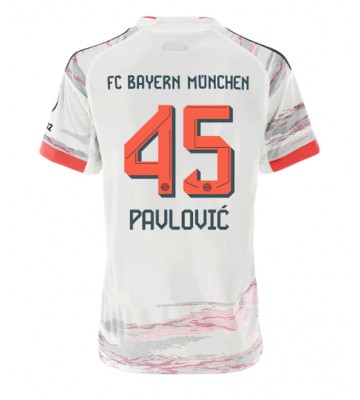 Bayern Munich Aleksandar Pavlovic #45 Udebanetrøje Dame 2025-26 Kortærmet